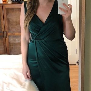 Revelry Blair Dress Size 8 Emerald Satin